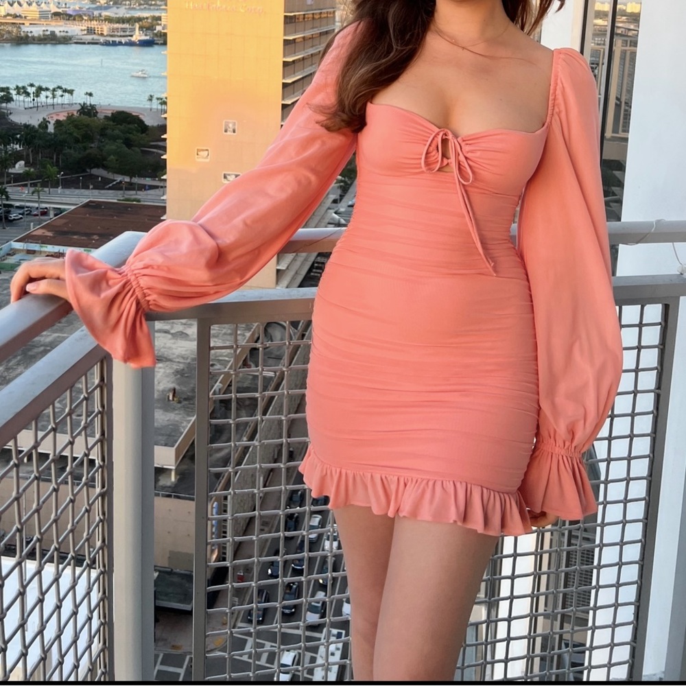 Oh Polly Peach Pink Dress